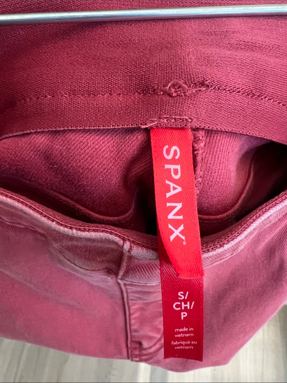 SPANX Wide Leg Cropped Pants S High Rise Stretch pink Twill Barbieore Coastal - Picture 5 of 5